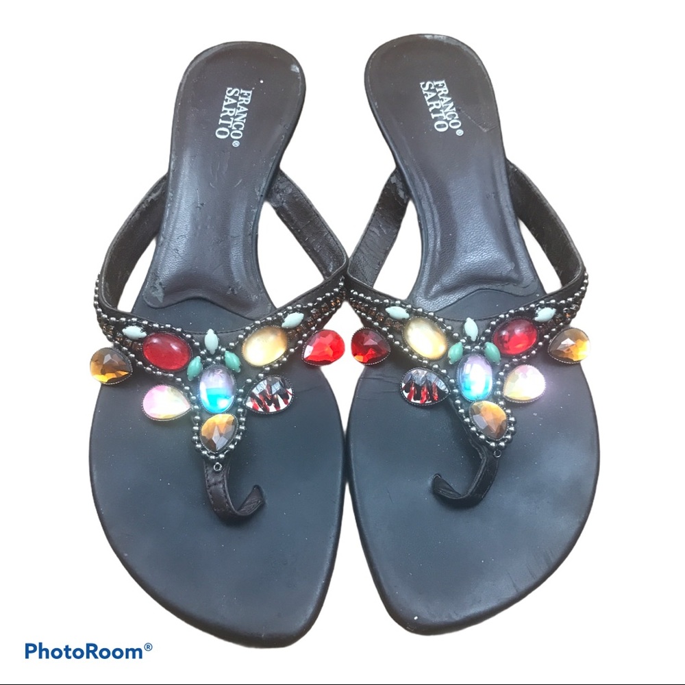 ❤️Franco Sarto Ceylon Jewel Sandals 8.5 Brown
